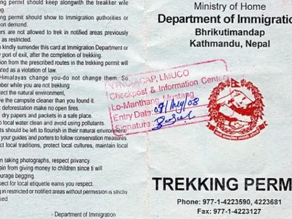 Nar Phu Valley Trek Permit