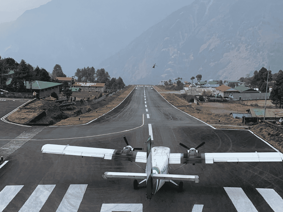 Take off from Lukla Airport