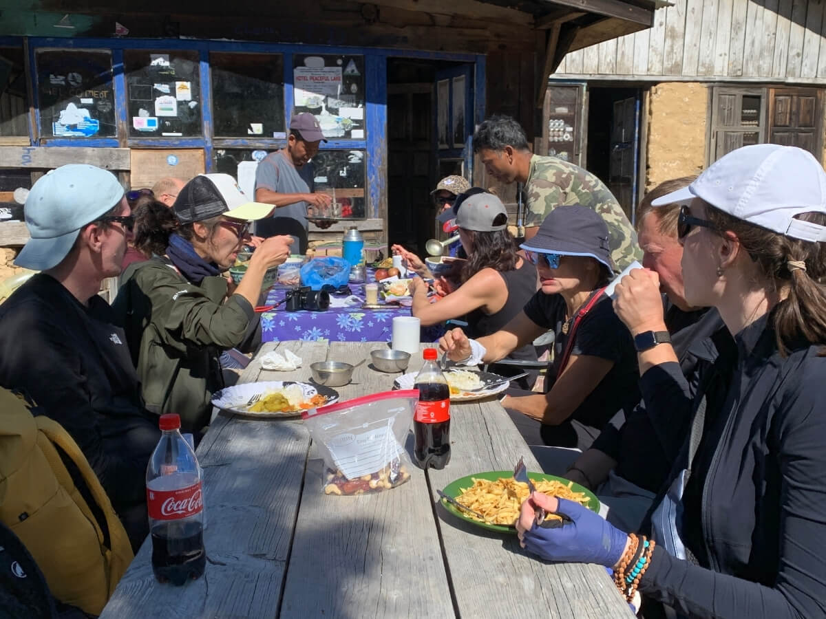 Lunch time during Langtang Surya Kunda Pass Trekking