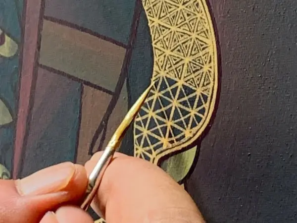 Gold Plating On Thanka Painting