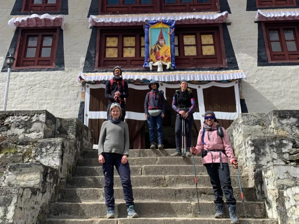 Infront Of Tengboche Monastery