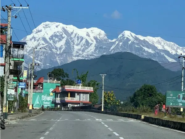 Mountain Seen From Pokhara During Abc Trek