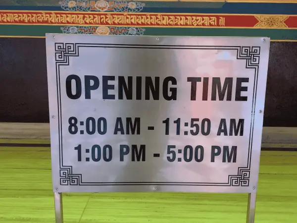 Namobudha Monastery Opening Hour