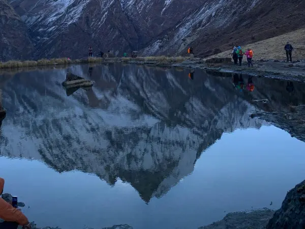 Reflection Of Machhapuchhre In Mirror Lake